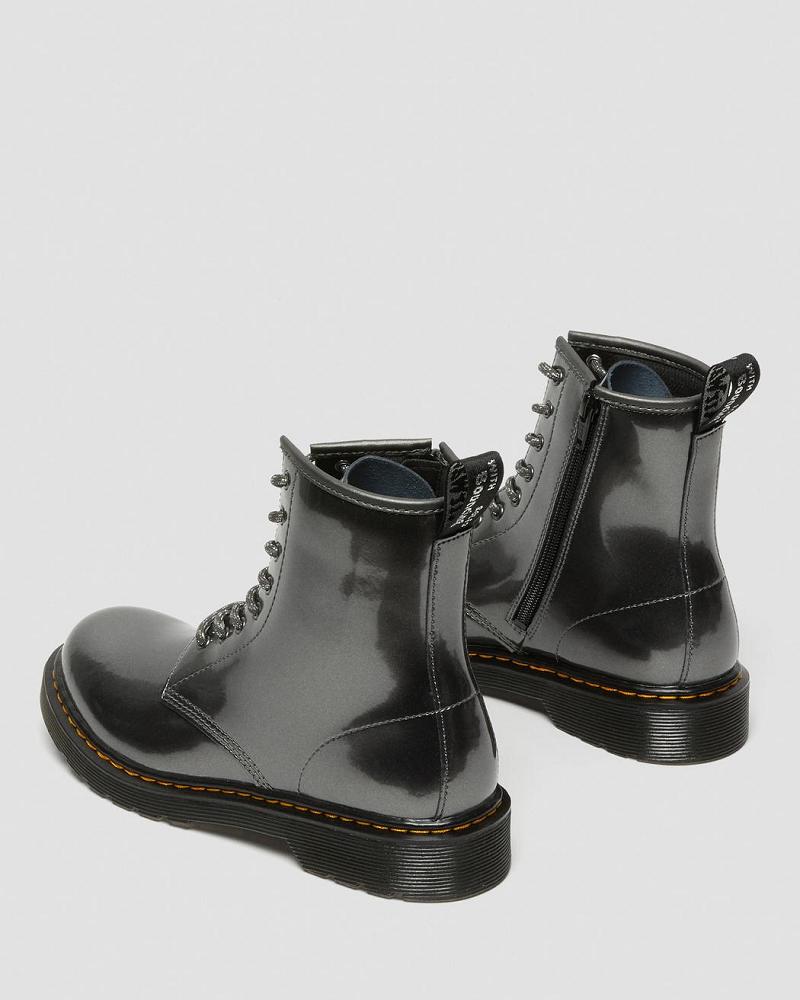 Kids' Dr Martens Youth 1460 Metallic Lace Up Boots Grey | AU 710TCE